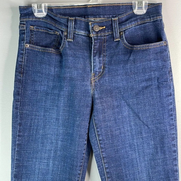 LEVIS Pedal Pusher Jeans Blue Medium Wash Red Tab Midrise Size 27 - Picture 3 of 11